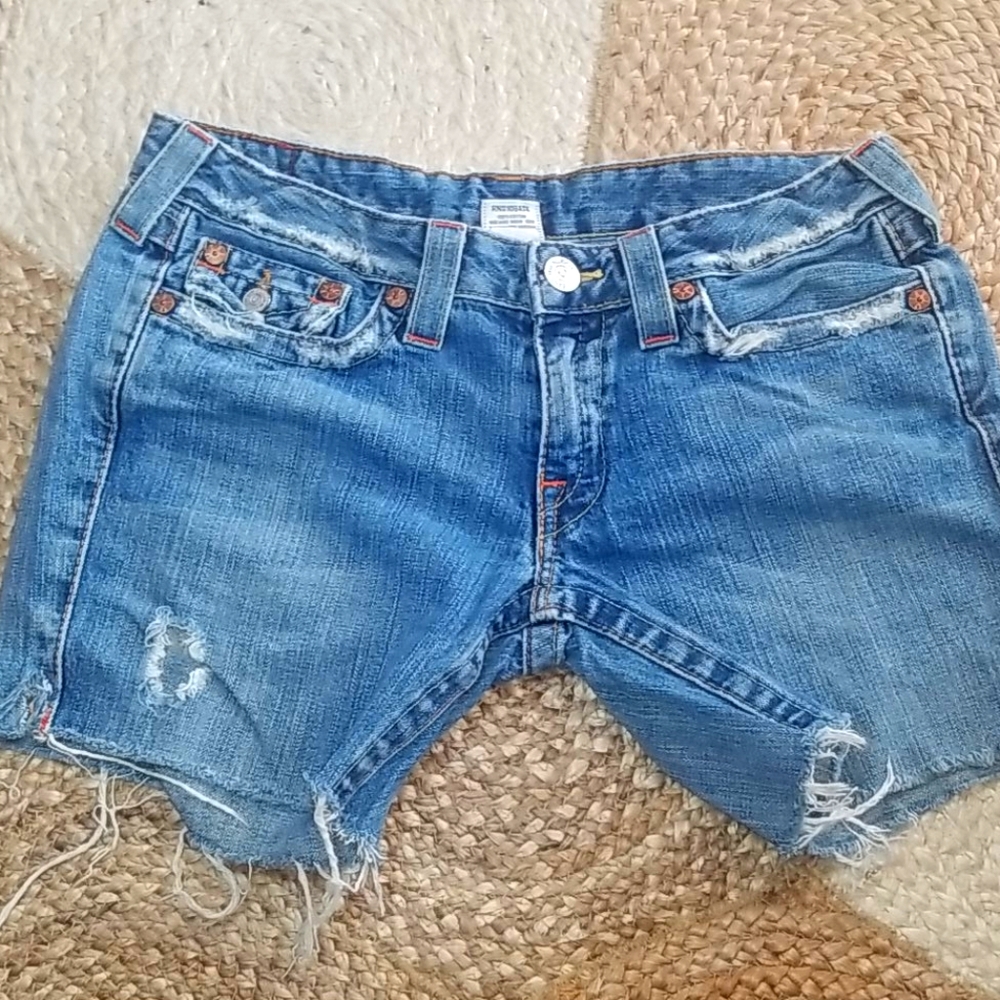 True Religion "Joey" cut off shorts